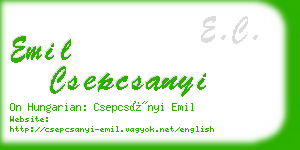 emil csepcsanyi business card